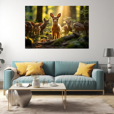 Painting of Forest with Animals